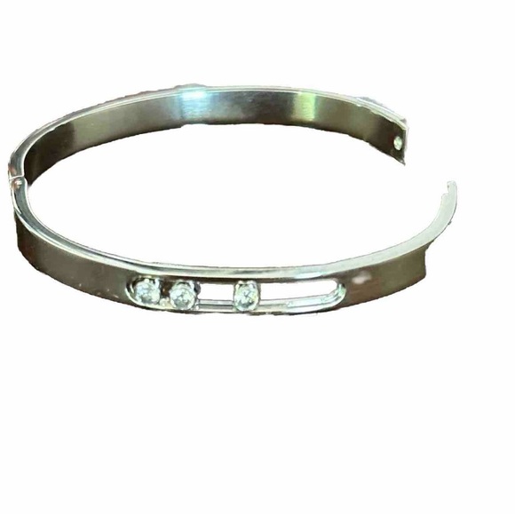 Silver Bracelet New with 3 stones size small-medium - Picture 3 of 9